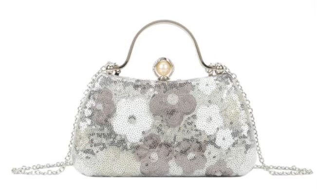 Jenny Glow silver clutch bag