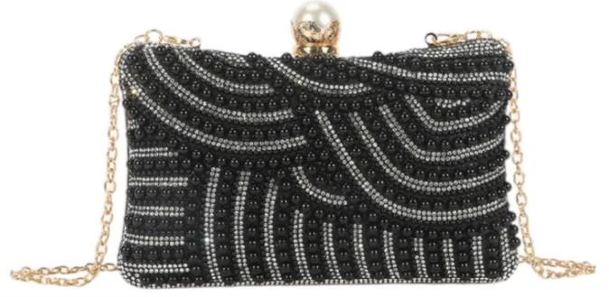 Black Pearl Clutch Bag