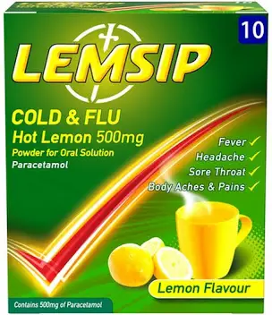 Lemsip Cold & Flu - 10 Sachets.