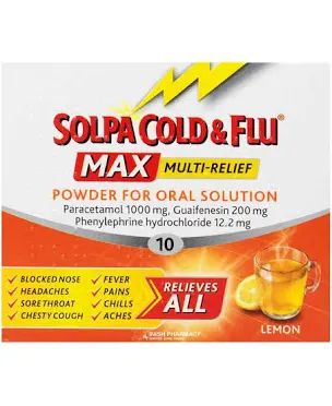 Solpa Cold & Flu Max Multi Relief - 10 Sachets