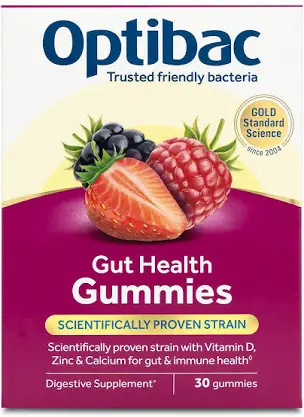 Optibac Gut Health Gummies Digestive Supplement - 30 Gummies