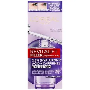 L’Oréal Revitalift Filler 2.5% Hyaluronic Acid and Caffeine Eye Serum - 20ml