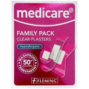 Medicare Clear family 50+ waterproof plasters