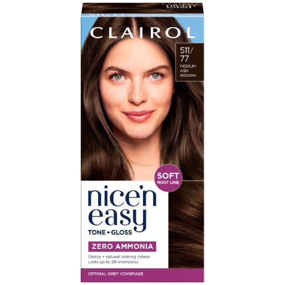 Clairol Nice’n Easy No Ammonia Medium Ash Brown 511/77