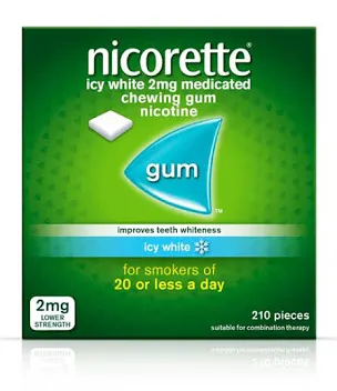 Nicorette gum 2mg icy white 210