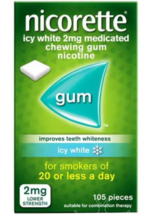 Nicorette Gum 2mg icy white 105