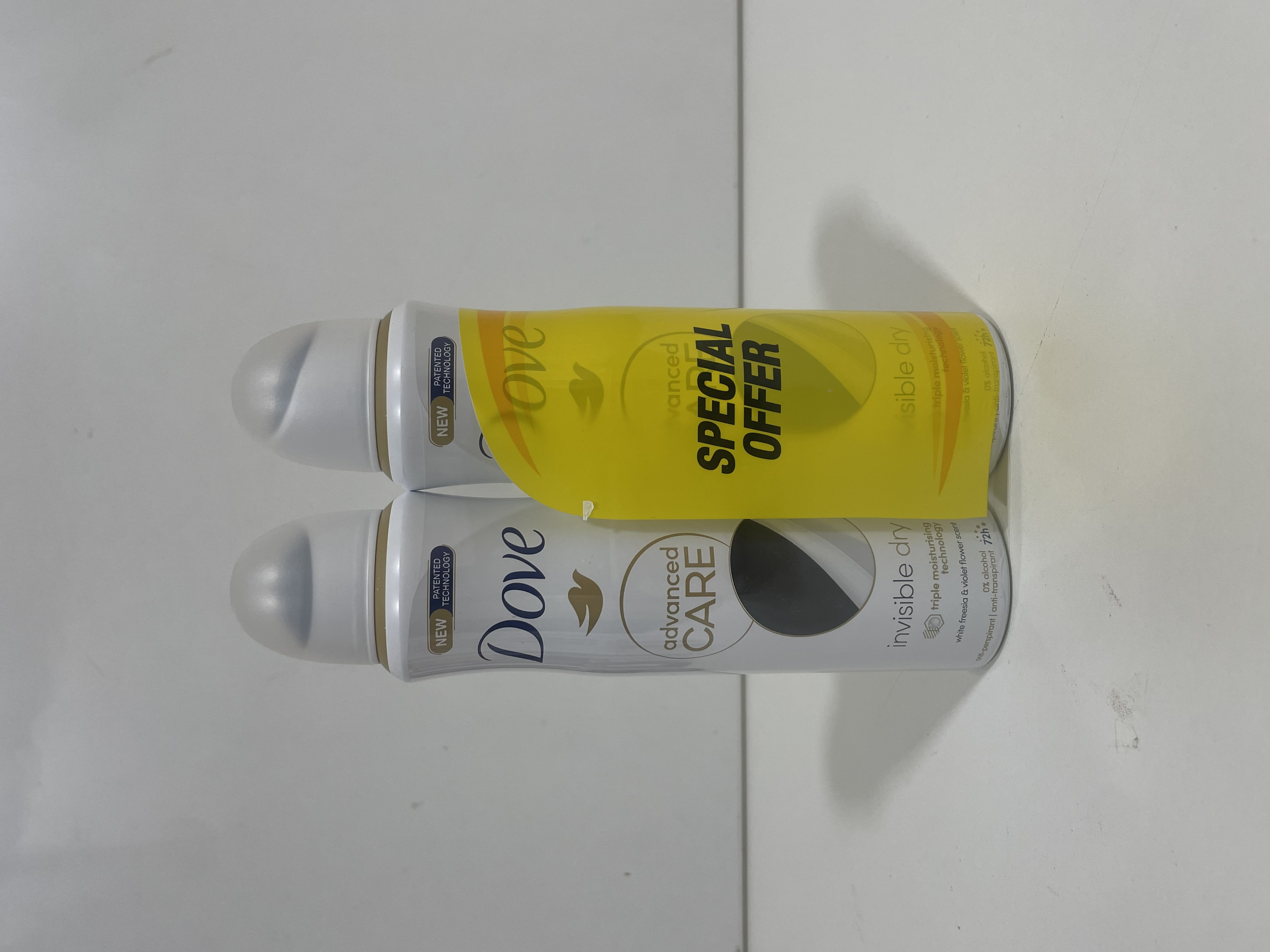 Dove Advanced Care Invisible Dry Deodorant Twin Pack - 2x150ml