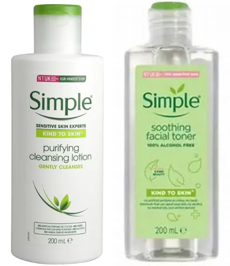Simple Twin Pack Lotion and Toner - 200ml