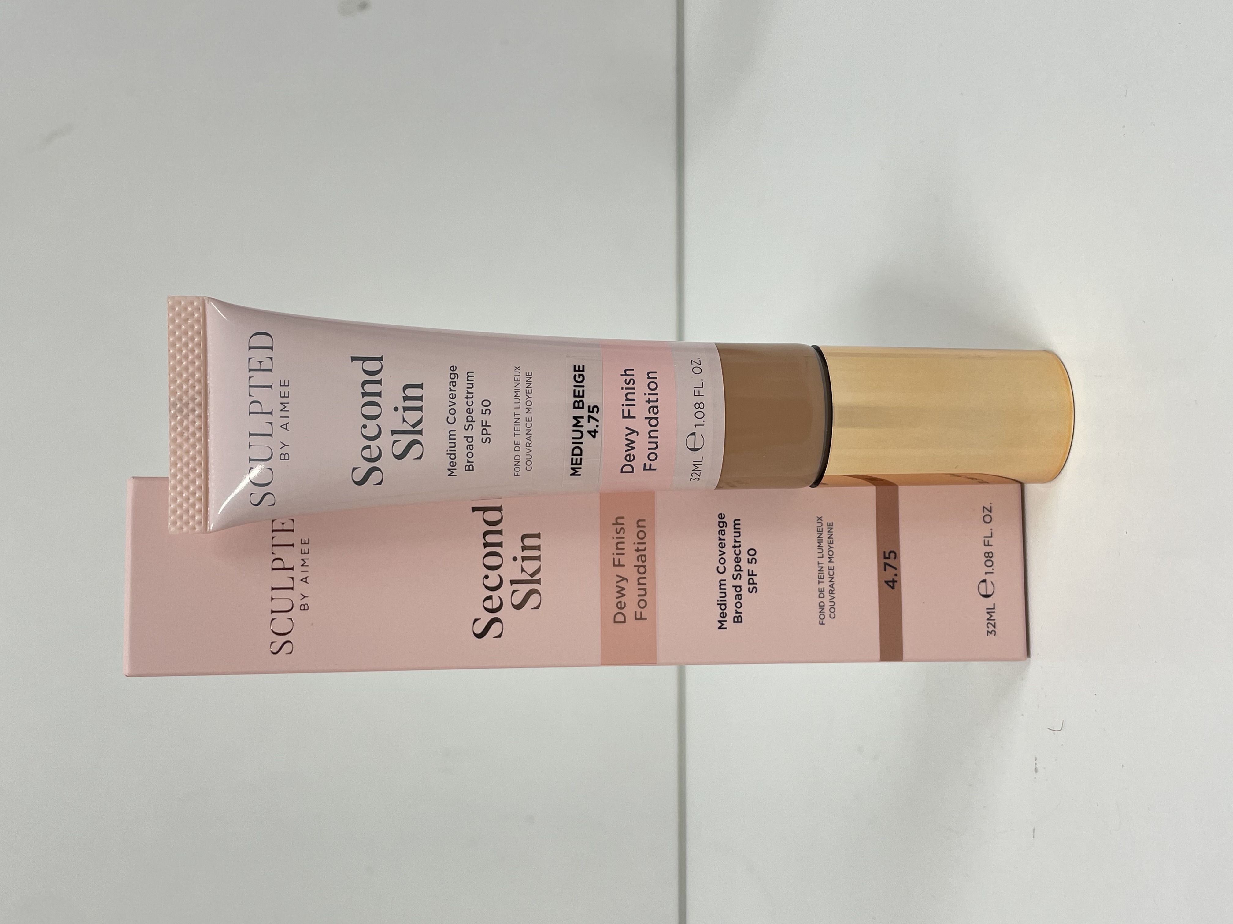 Sculpted By Aimee Second Skin Dewy Finish Foundation - 4.75 Medium Beige