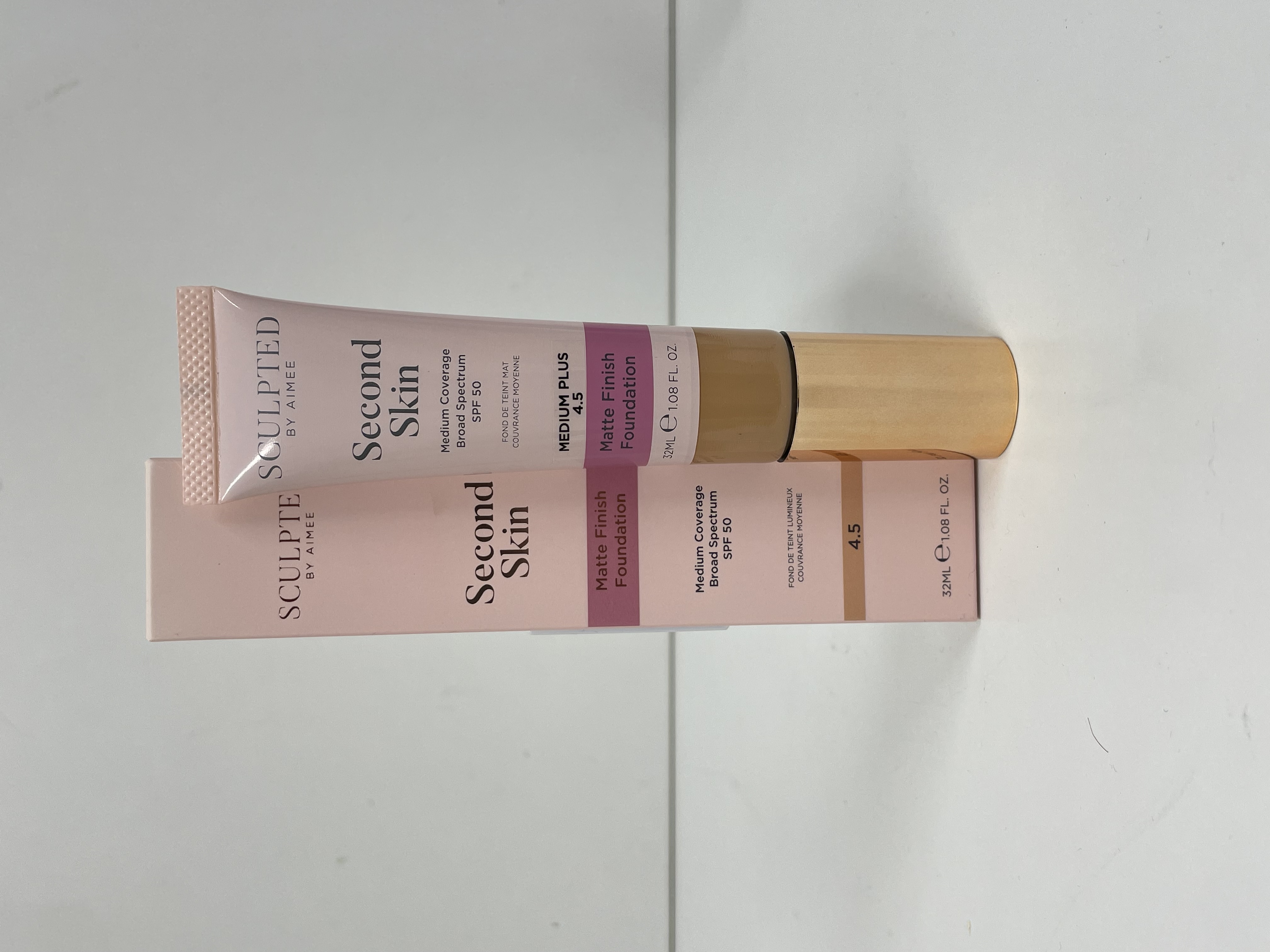 Sculpted By Aimee Second Skin Matte Finish Foundation - 4.5 Medium Plus