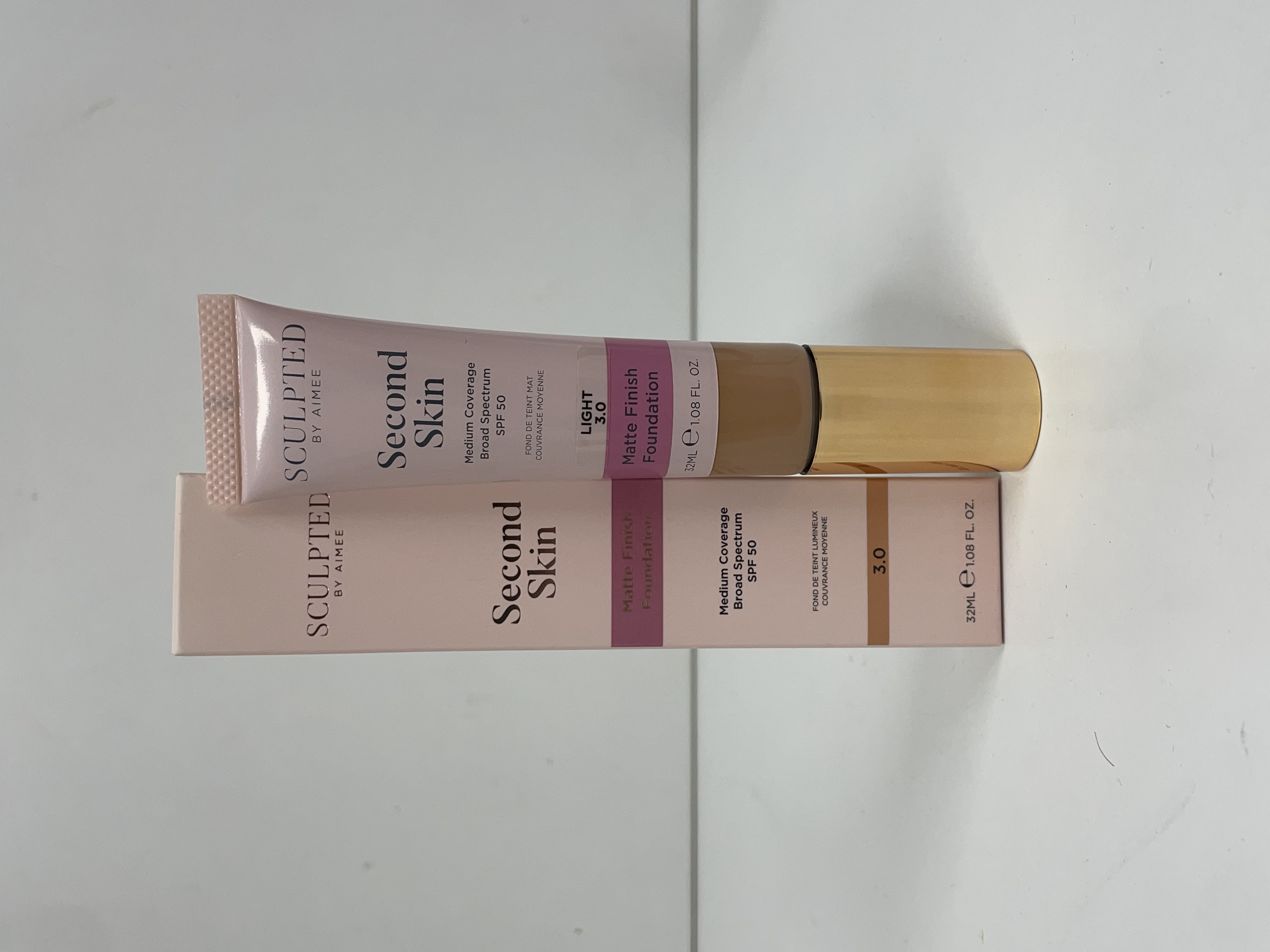 Sculpted By Aimee Second Skin Matte Finish Foundation -3.0 Light