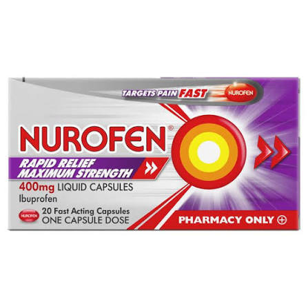 Nurofen Rapid Relief Max Strength 400mg Capsules - 20 pack