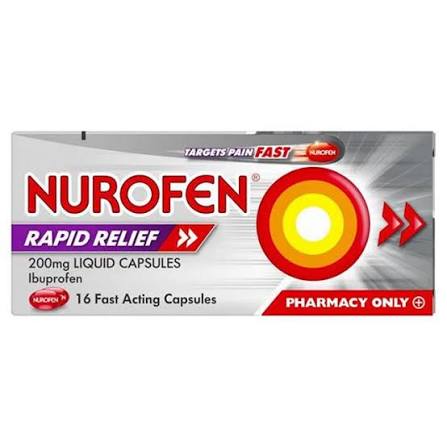 Nurofen Rapid Relief Max Strenght 200mg Capsules - 24 pack