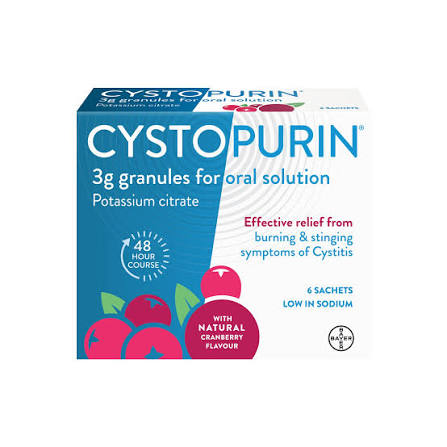 Cystopurin Potassium Citrate Cranberry Sachets - 6 pack