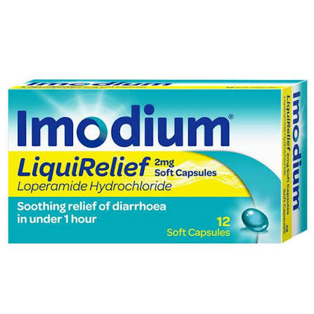 Imodium LiquiRlief 2 mg Capsules - 12 pack