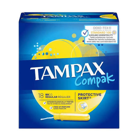 Tampax Compak Regular Tampons - 18 pack