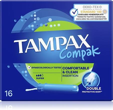Tampax Compak Super Tampons - 18 pack