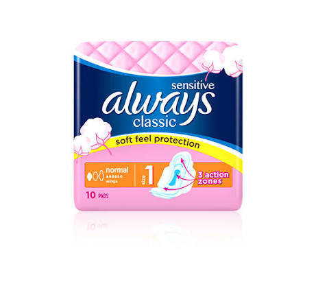 Always Classic Sensitive Pads - 9 Pads