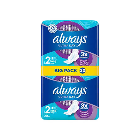 Always Ulltra Day Economy Pack Pads - 20 Pads