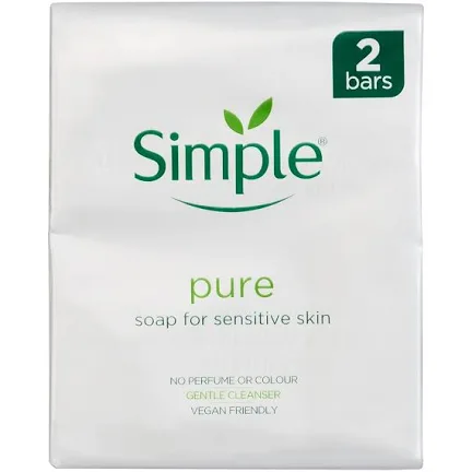 Simple Pure Soap Bars Twin Pack - 2x155g