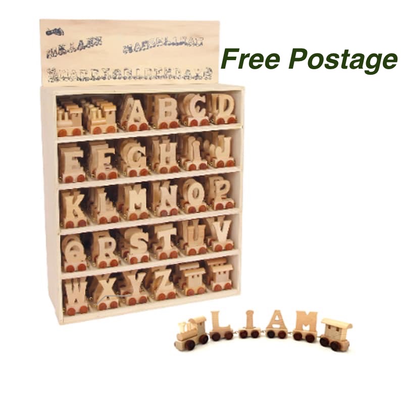 Personalised Wooden Train Name - P