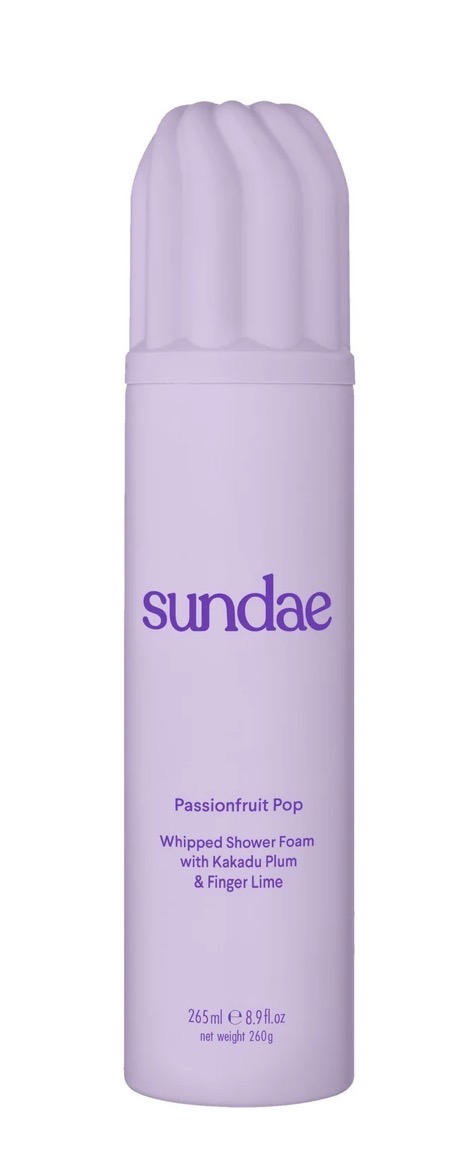 Sundae Shower foam  Passionfruit popwith Kakadu Plum + Finger lime